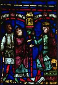 Window Depicting an Audience with a King, Ile de France Workshop by French School